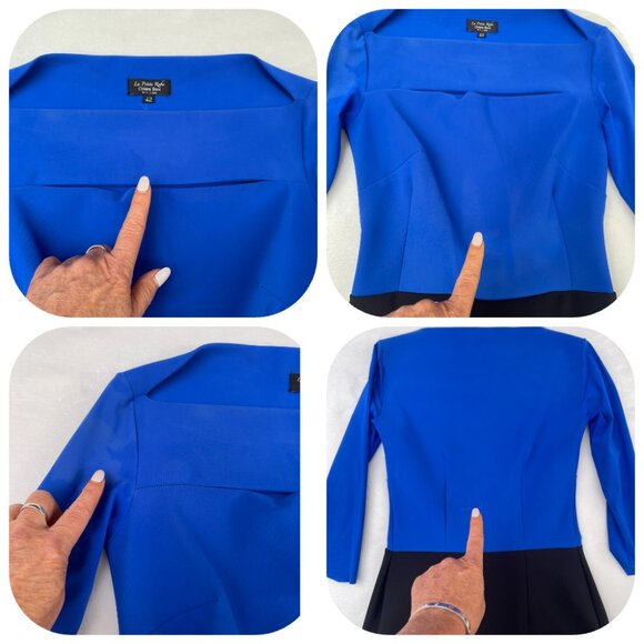 CHIARA BONI KATY CREPE KEYHOLE COLORBLOCK DRESS IT42 - Picture 9 of 9